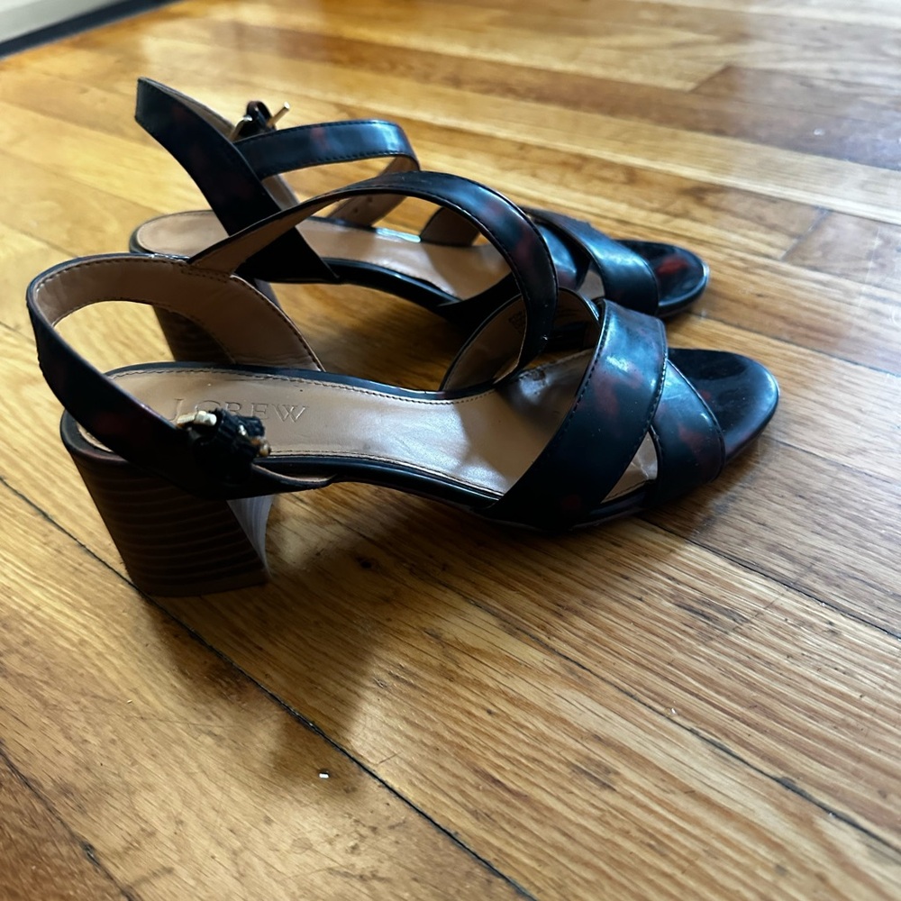 J. Crew Tortoiseshell Patterned Crisscross Block … - image 1